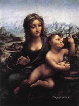 leonardo da vinci Painting - Madonna con el Yarnwinder después de 1510 Leonardo da Vinci